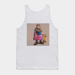 Waiting for the Trolley  - Funny Cartoons Tank Top